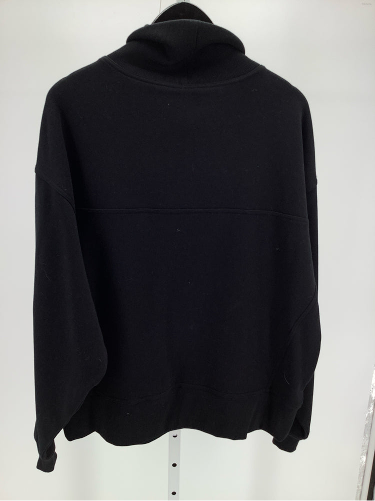 Alo Size S Black Hazy Mock Sweatshirt