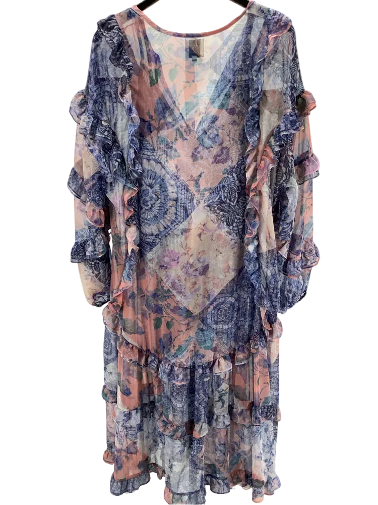 Misa Size XS Blue Multi Persephone Dress