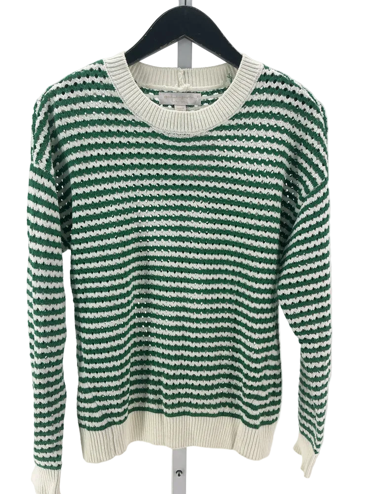Spiritual Gangster Size XS Green & White Sweater
