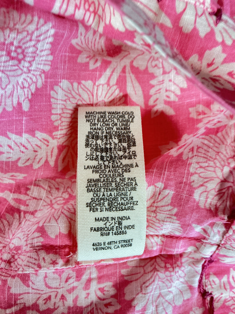 the GREAT Size M Pink Whipstitched Plumeria Dress