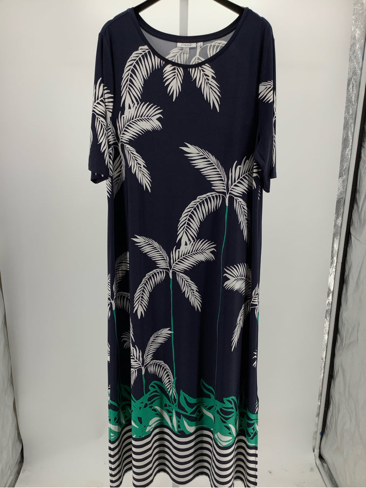 Chico's Size XXL Navy & white Dress