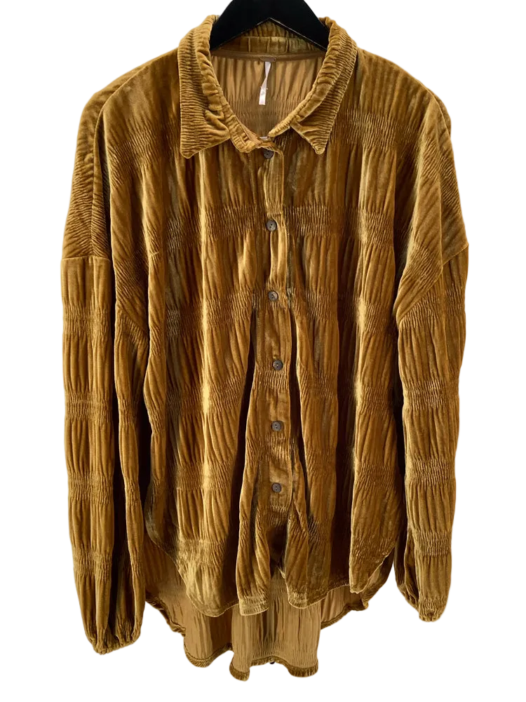 Free People Size XS Brown Shirt