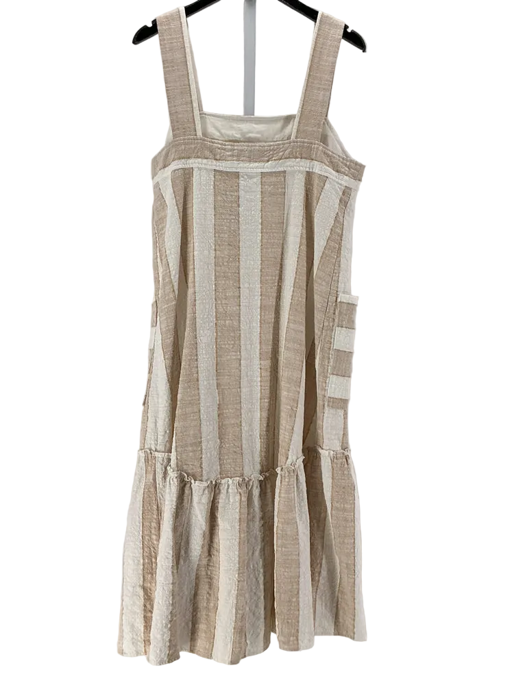 Maeve Size L Tan & Cream Dress