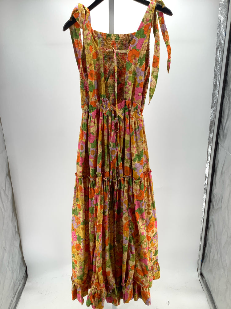 Free People Size M Yellow Multi BALI Dress