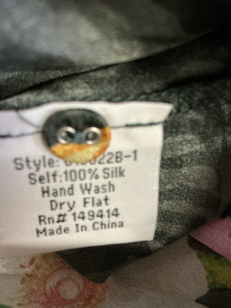 Johnny Was Size XXS Olive multi Blooming Seline Shirt