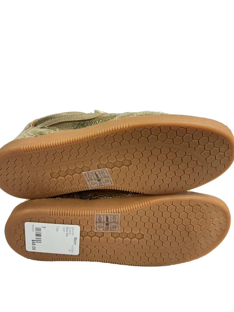 Dolce Vita Shoe Size 7 Gold Sneakers