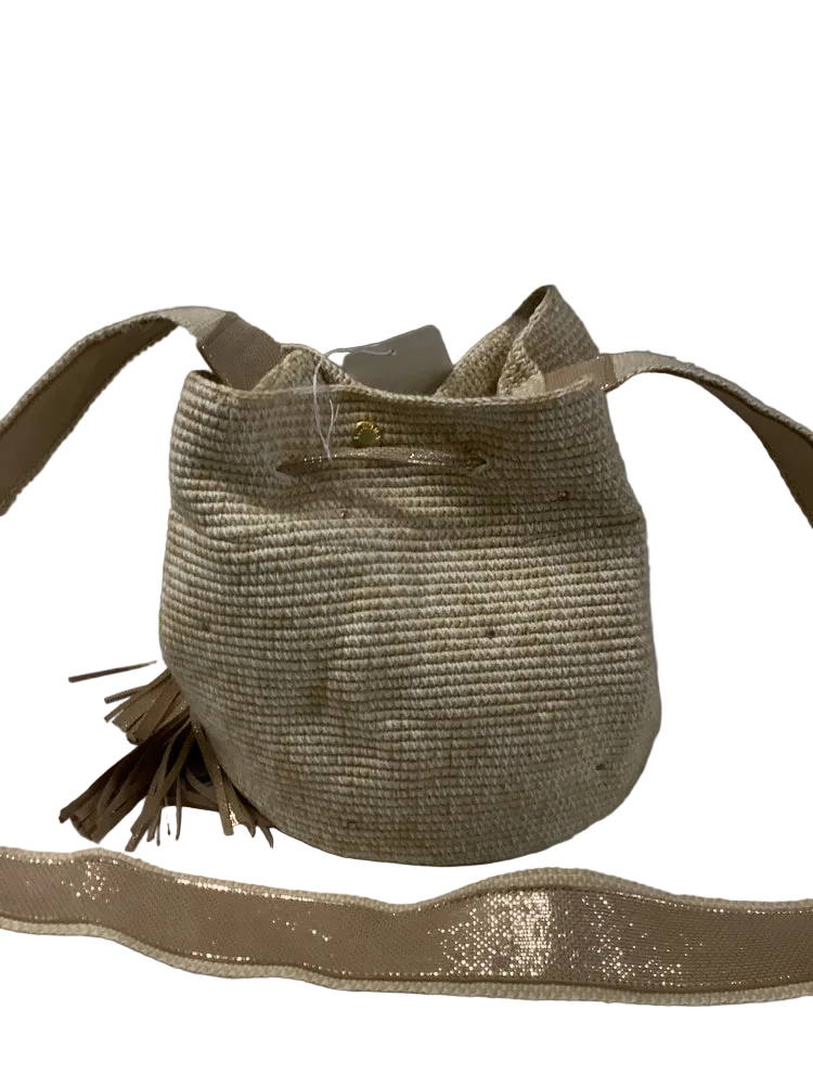 Teiruma Tan & Gold Rocio Bucket Handbags