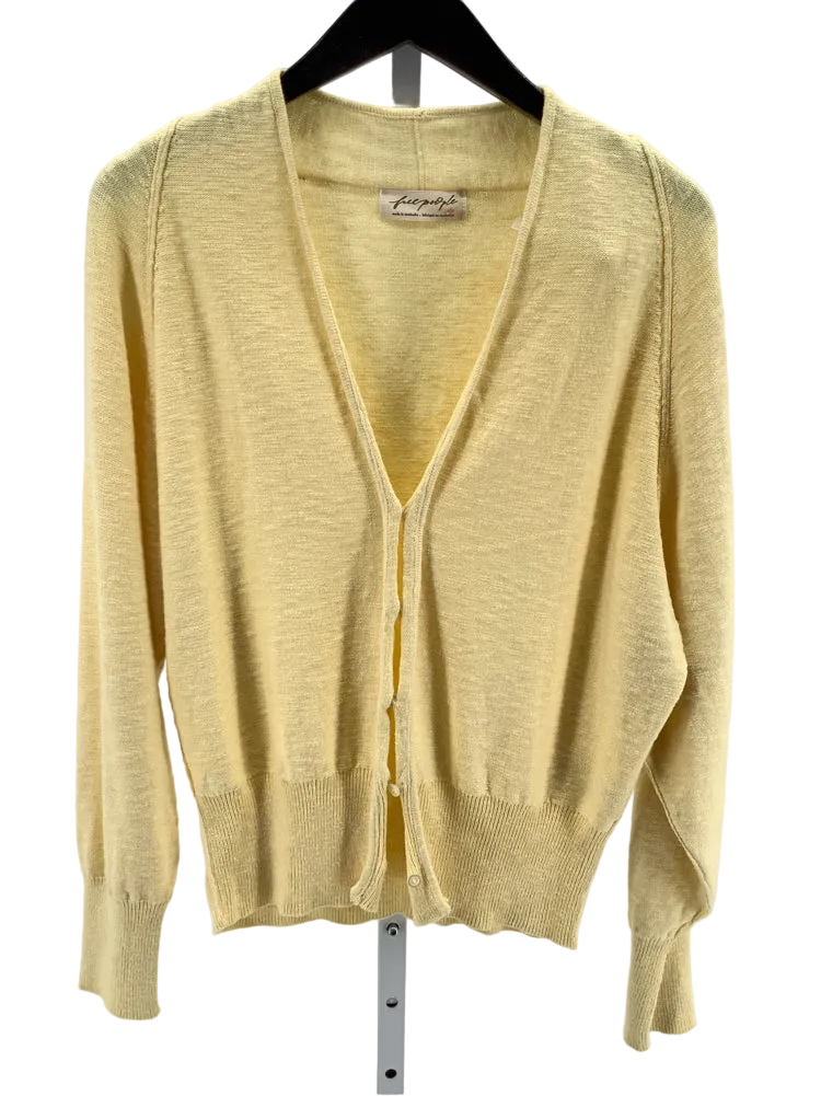 Free People Size S Yellow Sweater