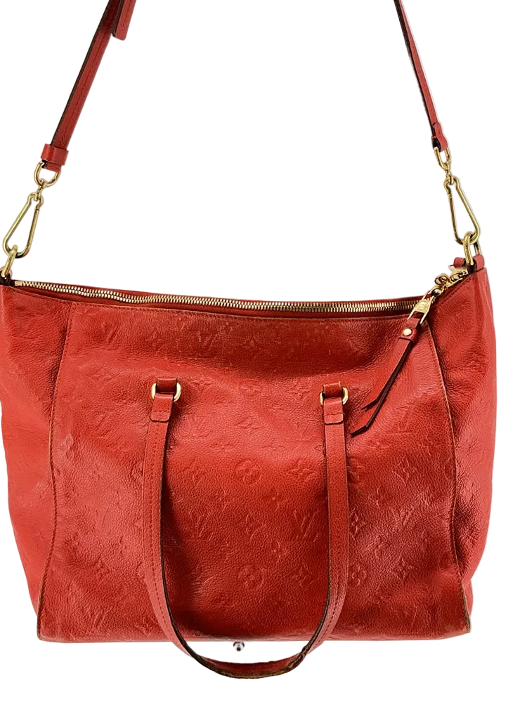 Louis Vuitton Orange LUMINEUSE GM Handbags