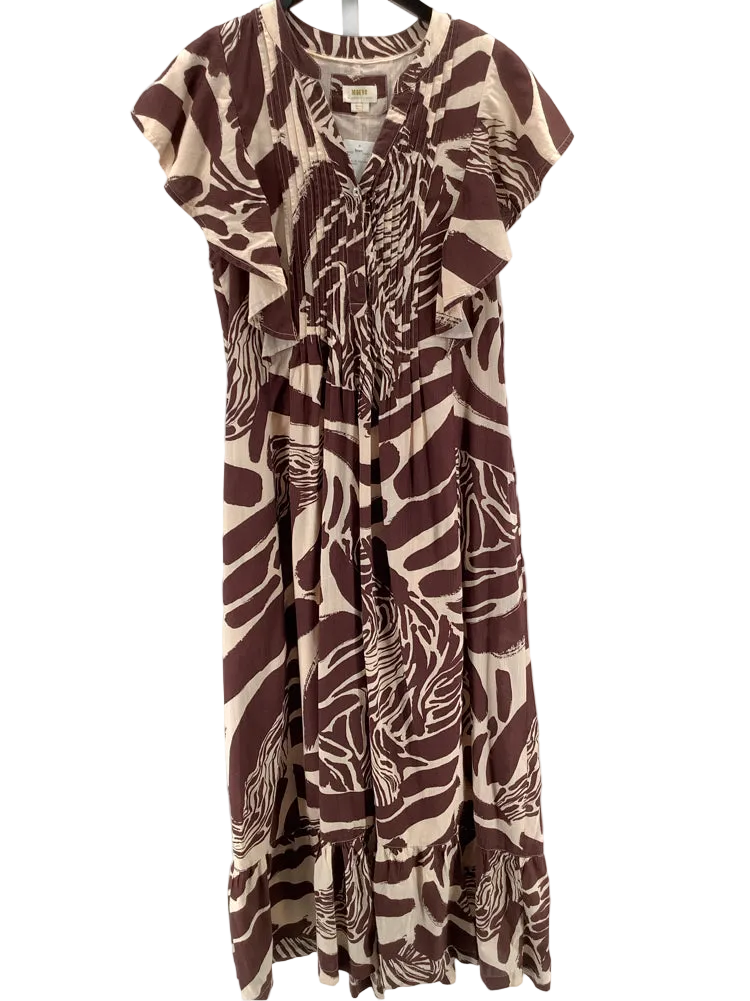 Maeve Size S Brown & Tan CASSANDRA Dress