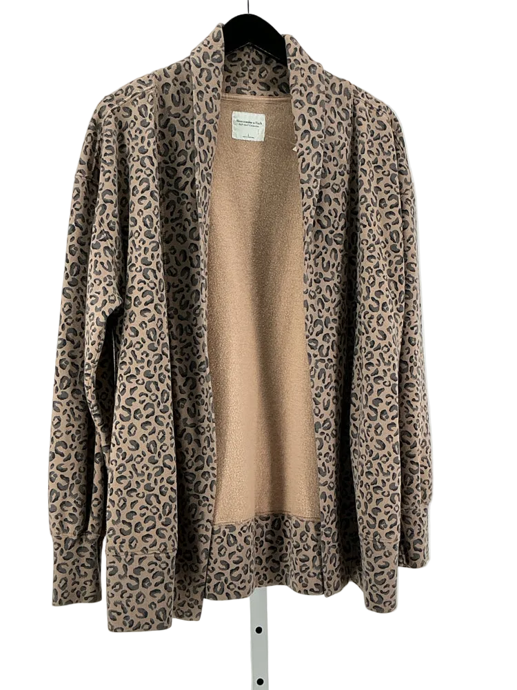 Abercrombie & Fitch Size L Tan & Gray Cardigan