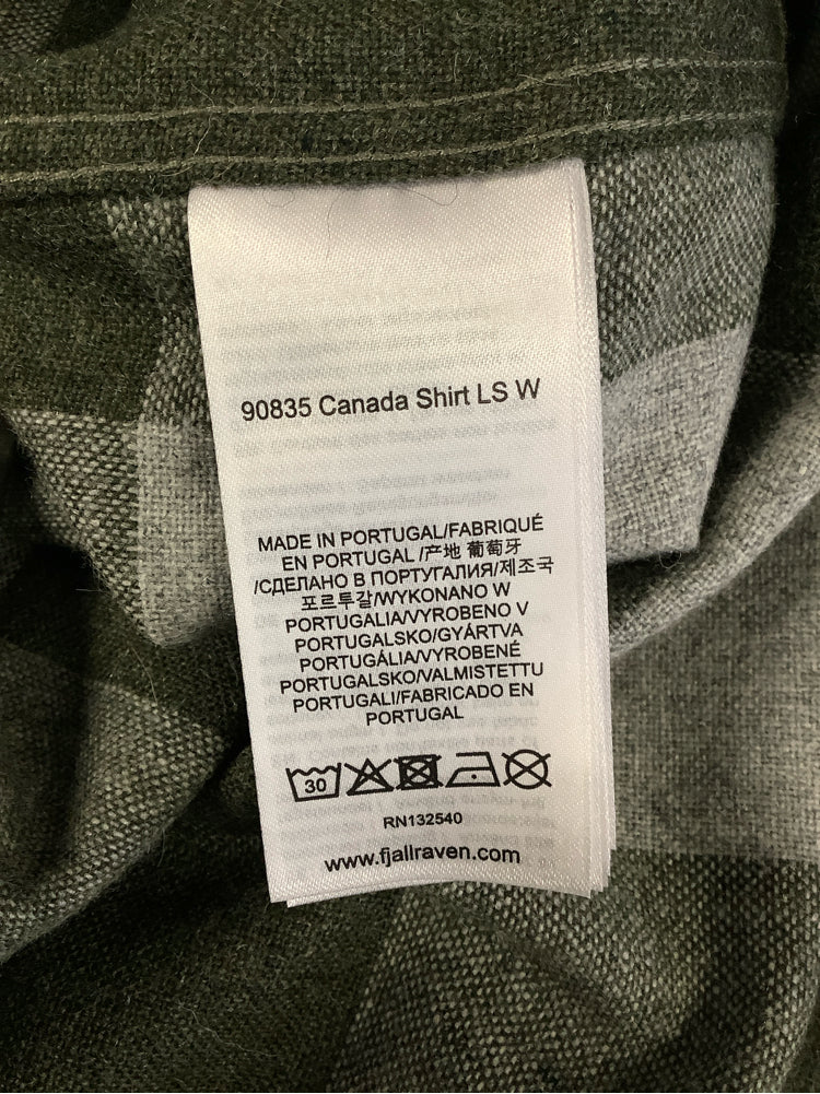 Fjall Raven Size L Olive & Gray Canada Shirt