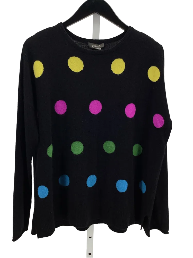 Pure Amici Size s/m Black multi Sweater