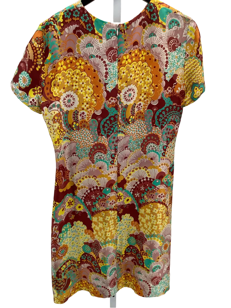La Double J Size M Orange Multi Holi Dress