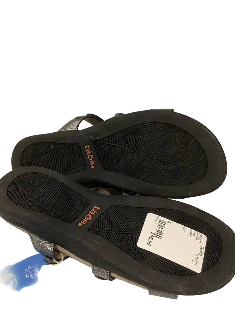 Taos Shoe Size 8 Pewter Sandals