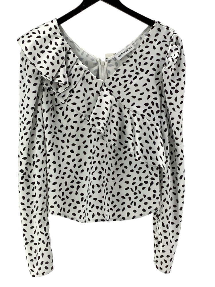 self portrait Size 10 Black & White Shirt