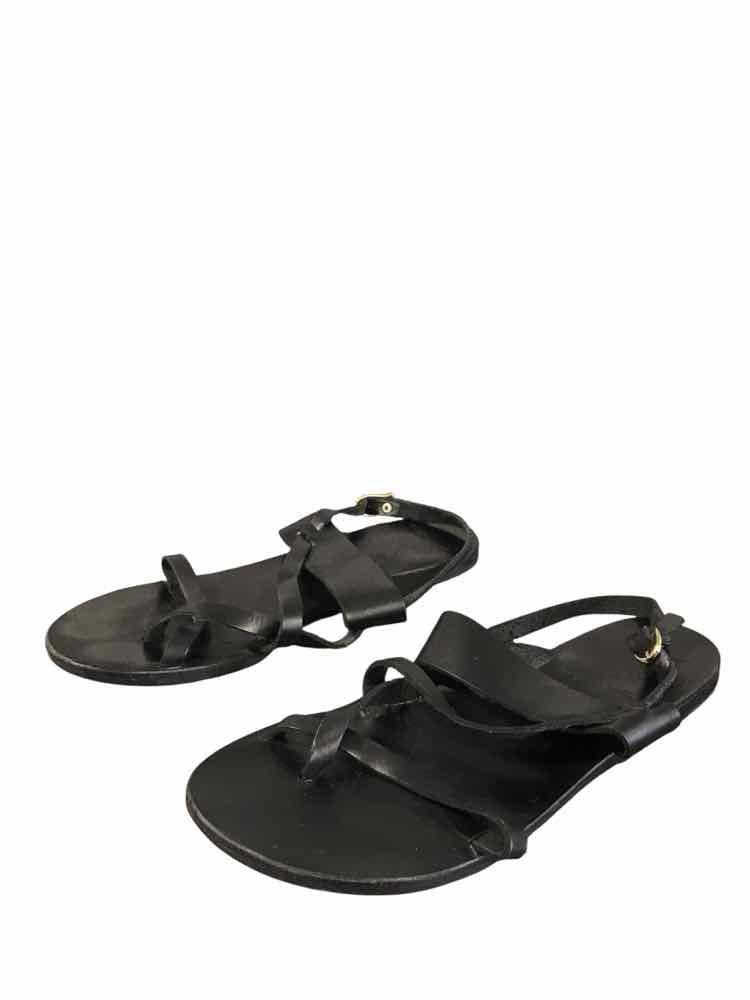 Ancient Greek Shoe Size 9 Black Alethea Sandals