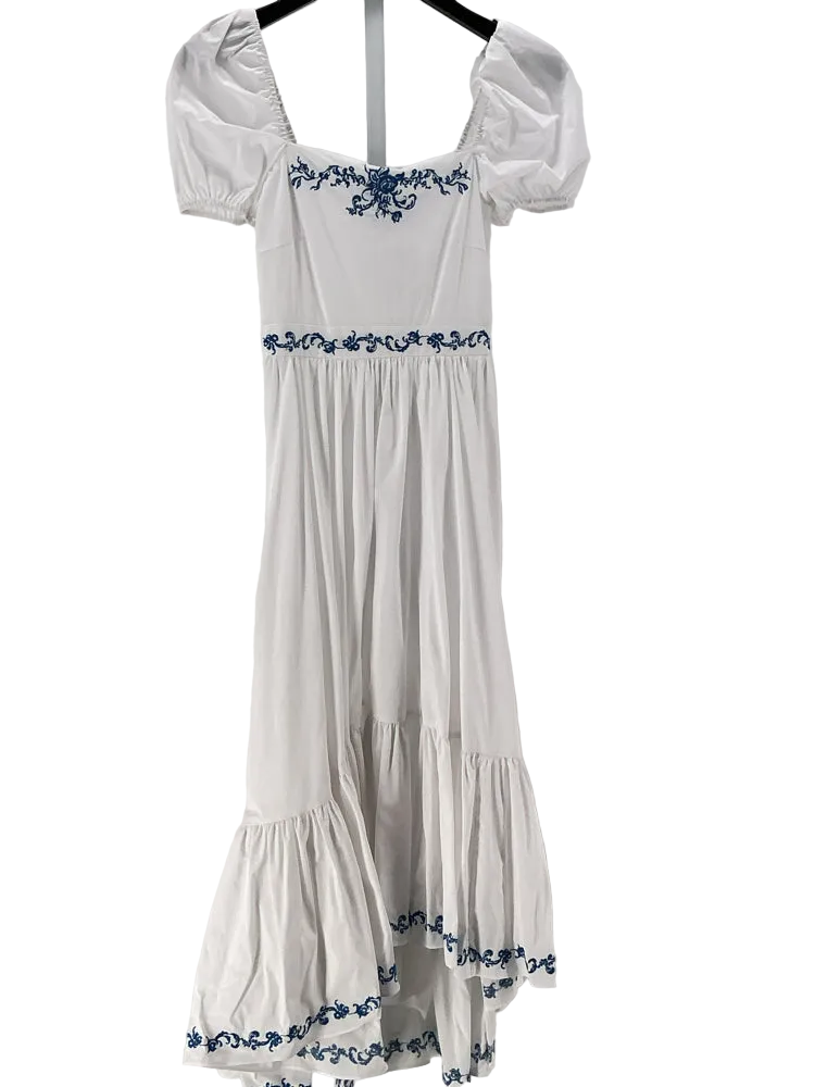 Caroline Constas Size XXS White & blue Dress