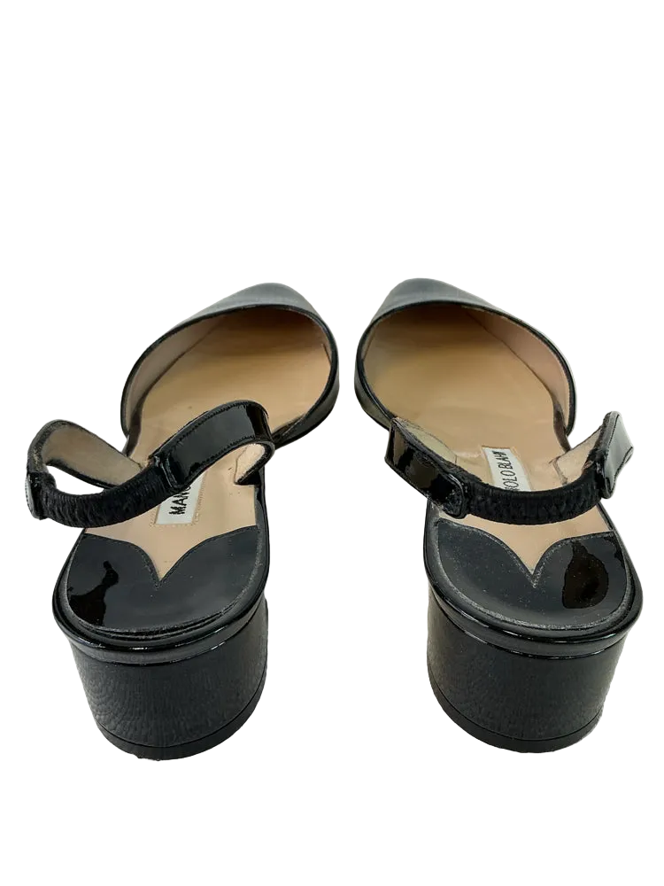 Manolo Blahnik Shoe Size 7.5 Black Flats