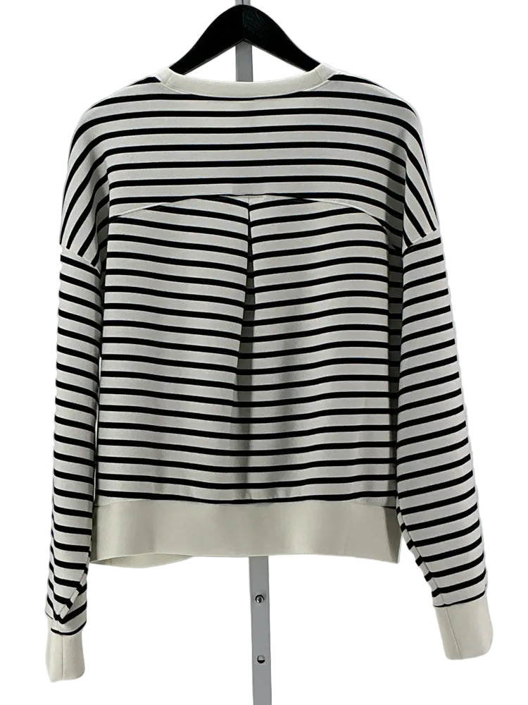 Spanx Size XL Black & White Sweatshirt