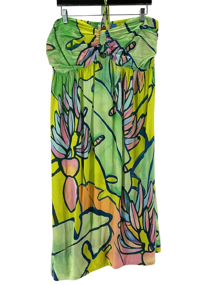 Farm Rio Size L Green multi Dress