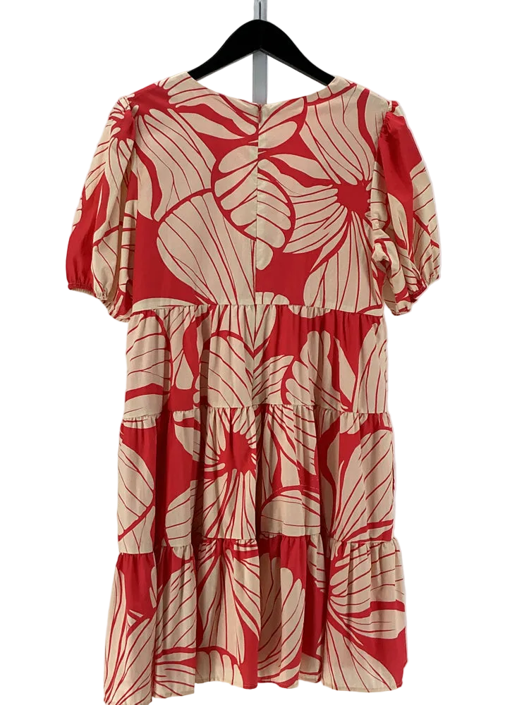 hatch Size M Coral & Tan Dress