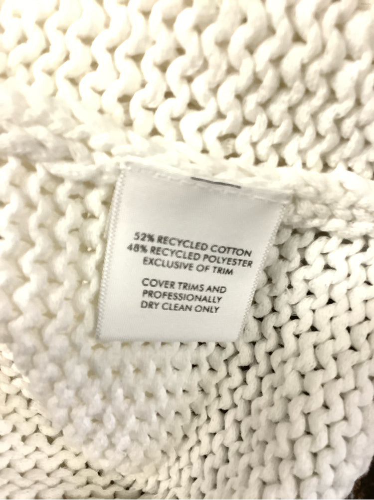 White + Warren Size L White Cardigan