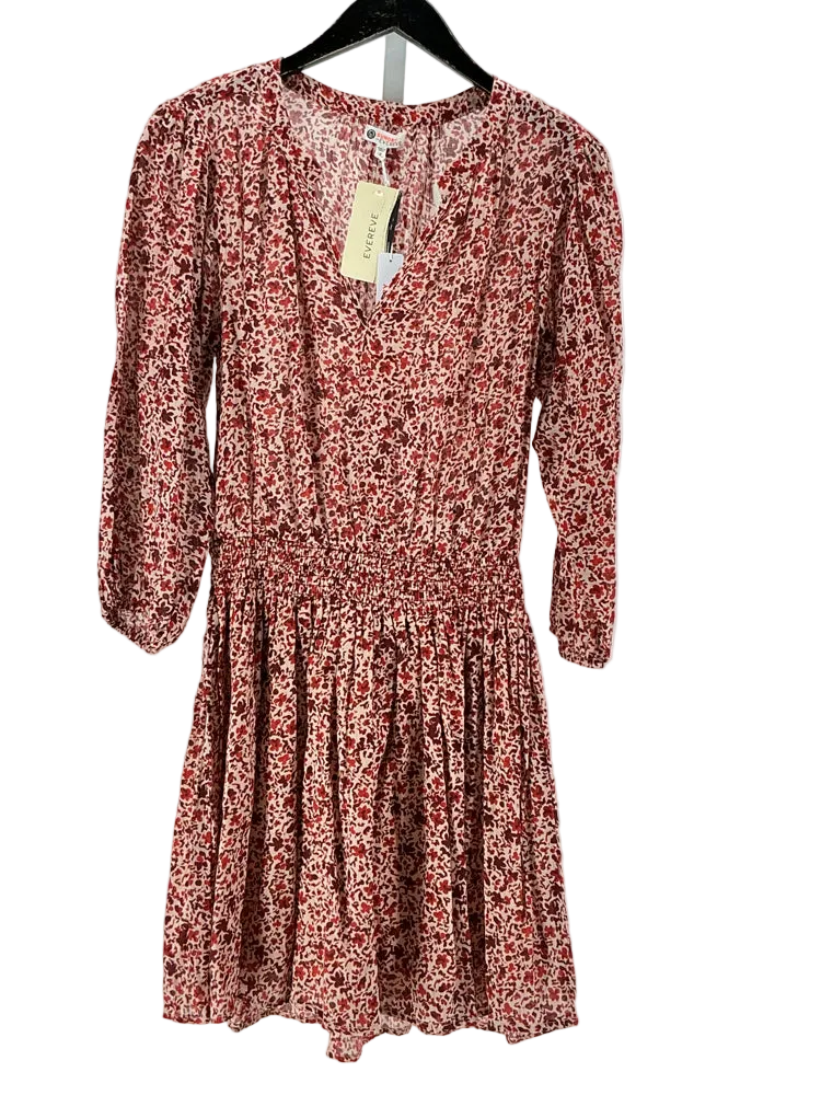 Sundry Size 2 Red & Tan Dress