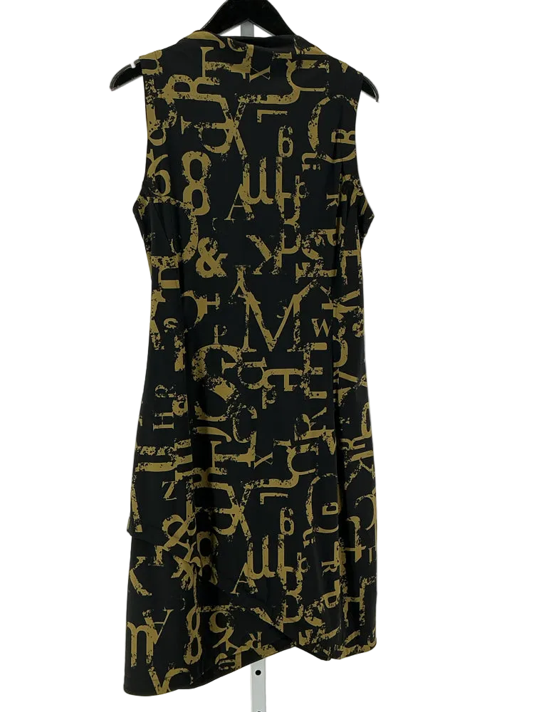 Porto Size 10 Black & Green Dress