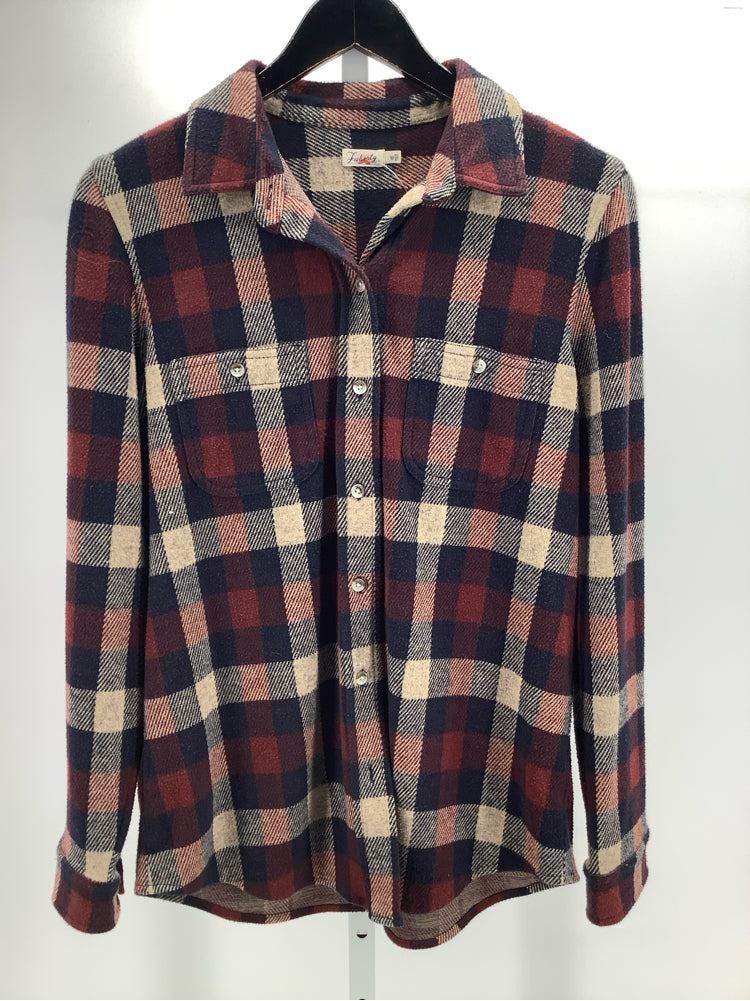 Faherty Size M Navy multi Legend Shirt
