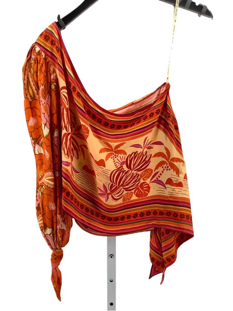 Farm Rio Size M Orange Multi Shirt