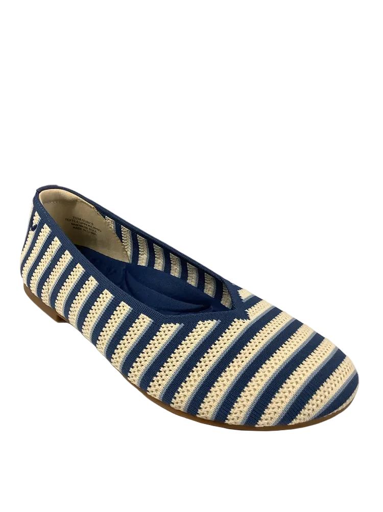 vivaia Shoe Size 7.5 Blue & White Flats