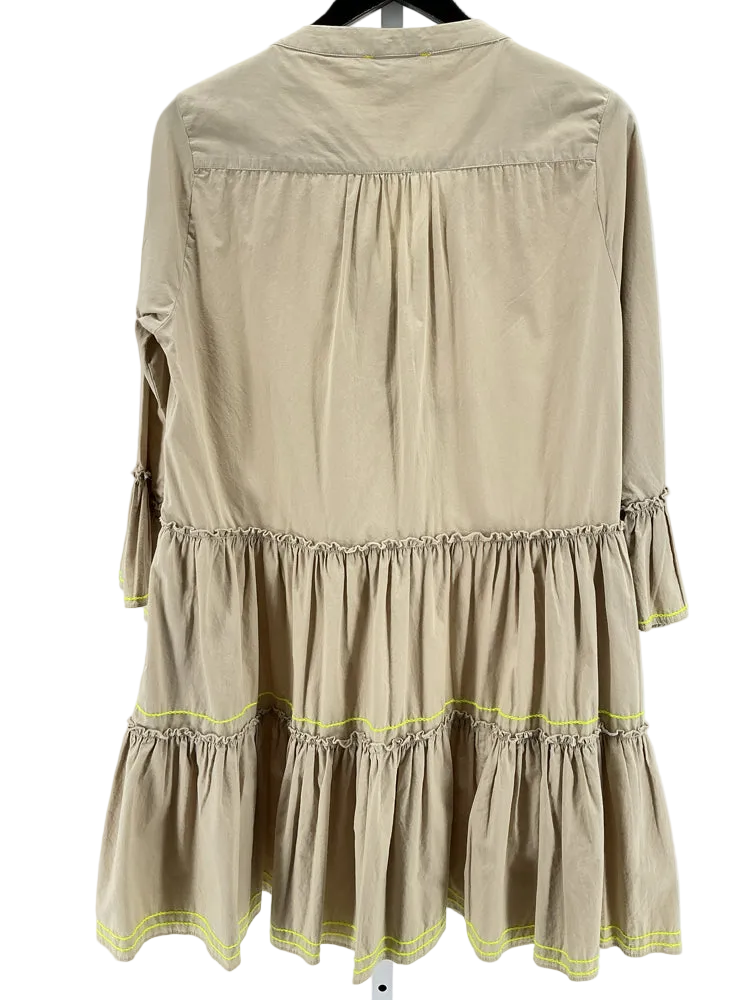 Kerri Rosenthal Size M Tan & Yellow Charlie Dress