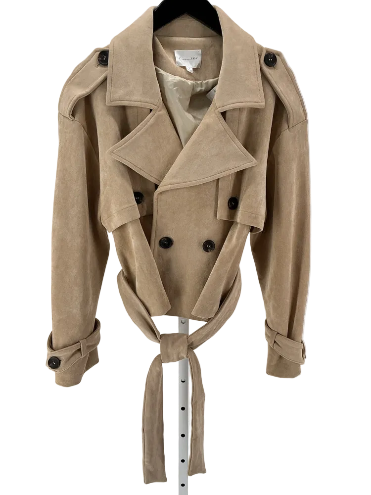 Line & Dot Size S Tan Trenchcoat