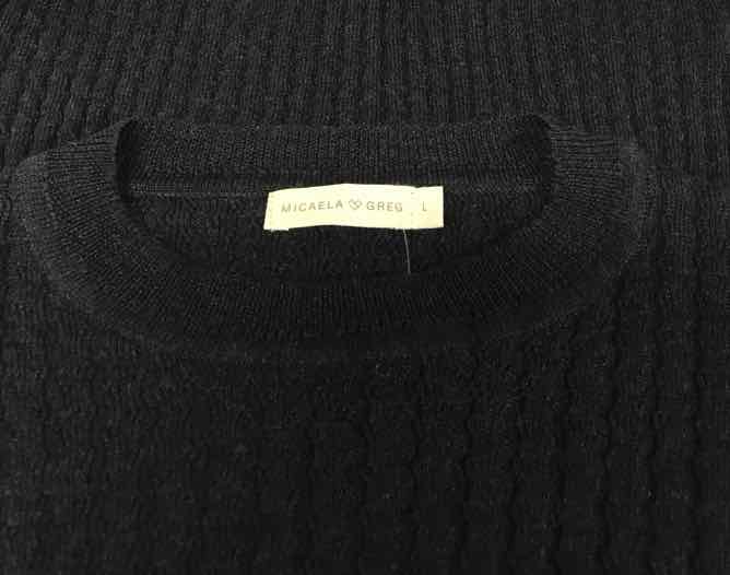 Micaela Greg Size L Black Sweater