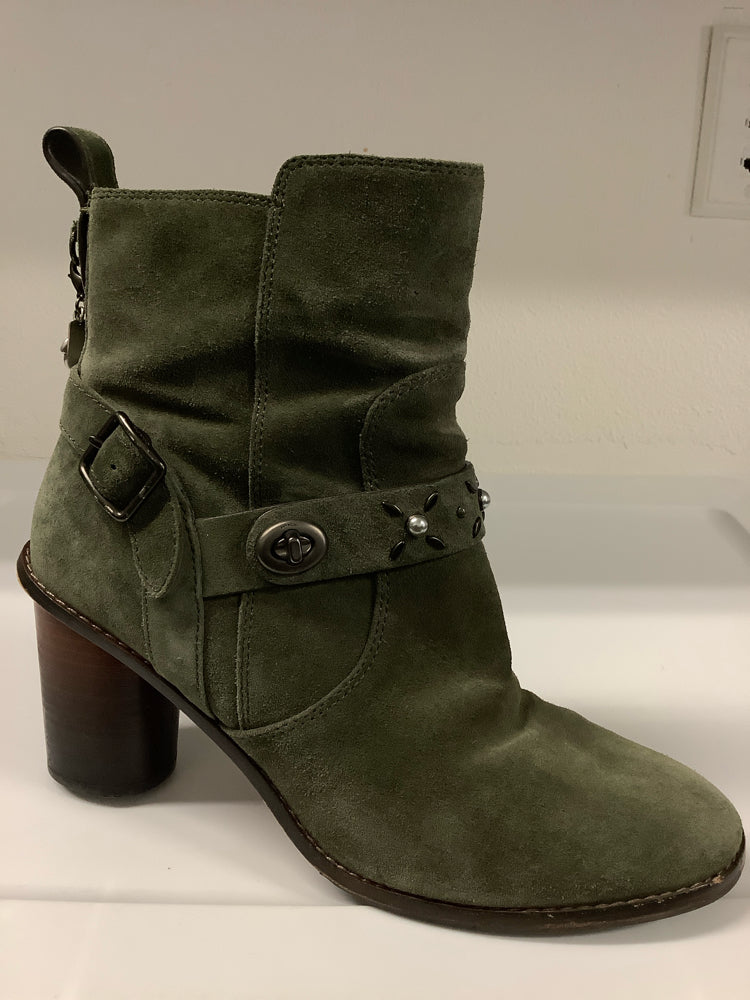 Coach Shoe Size 9.5 Olive Booties