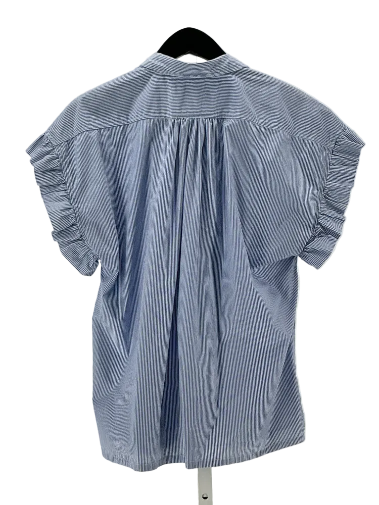 Trovata Size L Blue & White Shirt