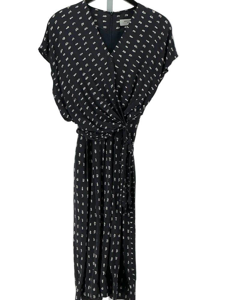 MM Lafleur Size 12 Navy & Tan Jasmine Dress