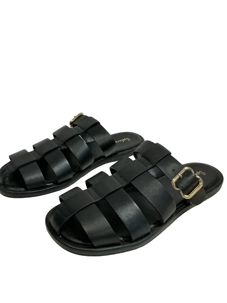 Splendid Shoe Size 9 Black Fatima Sandals