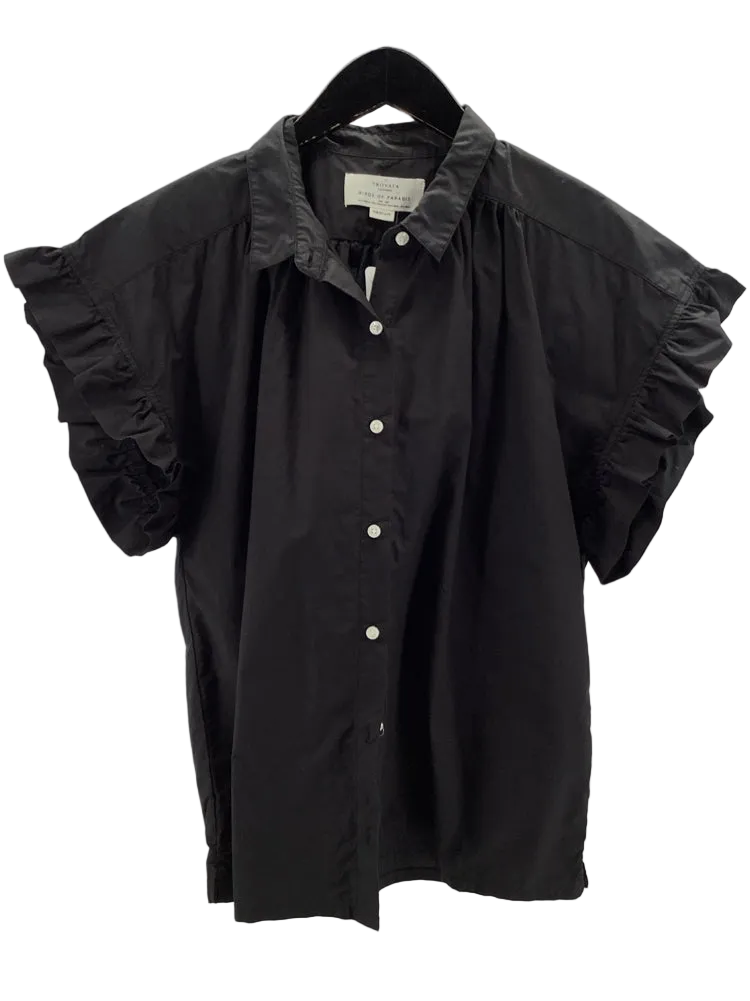 Trovata Birds of Paradis Size M Black Marianne Shirt