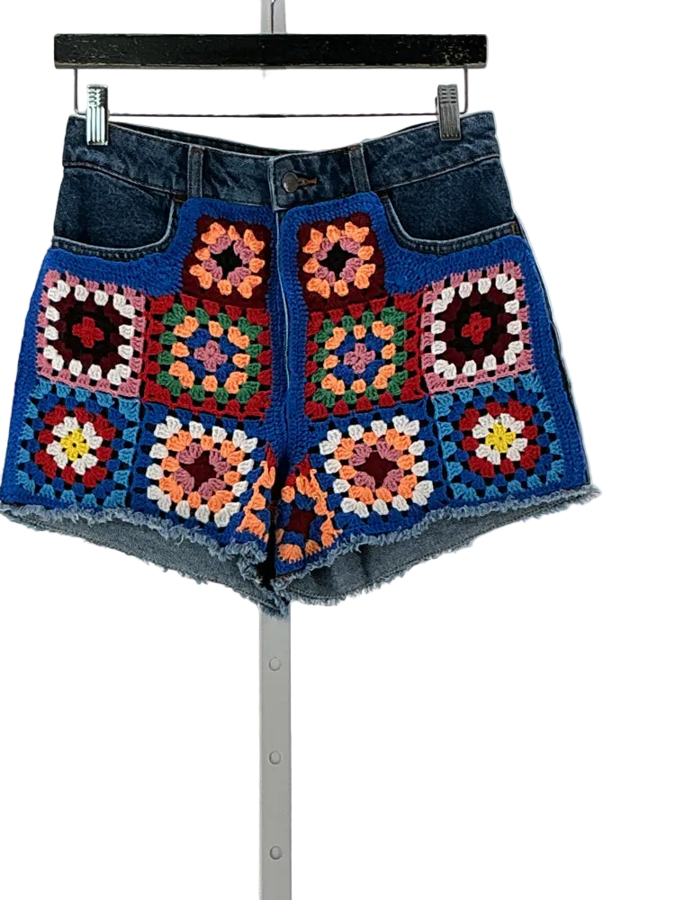 Farm Rio Size 27 Blue Multi Shorts