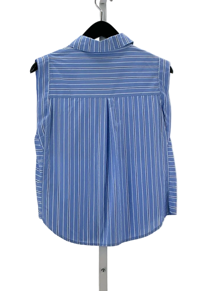 Evereve Size S Blue & White Shirt