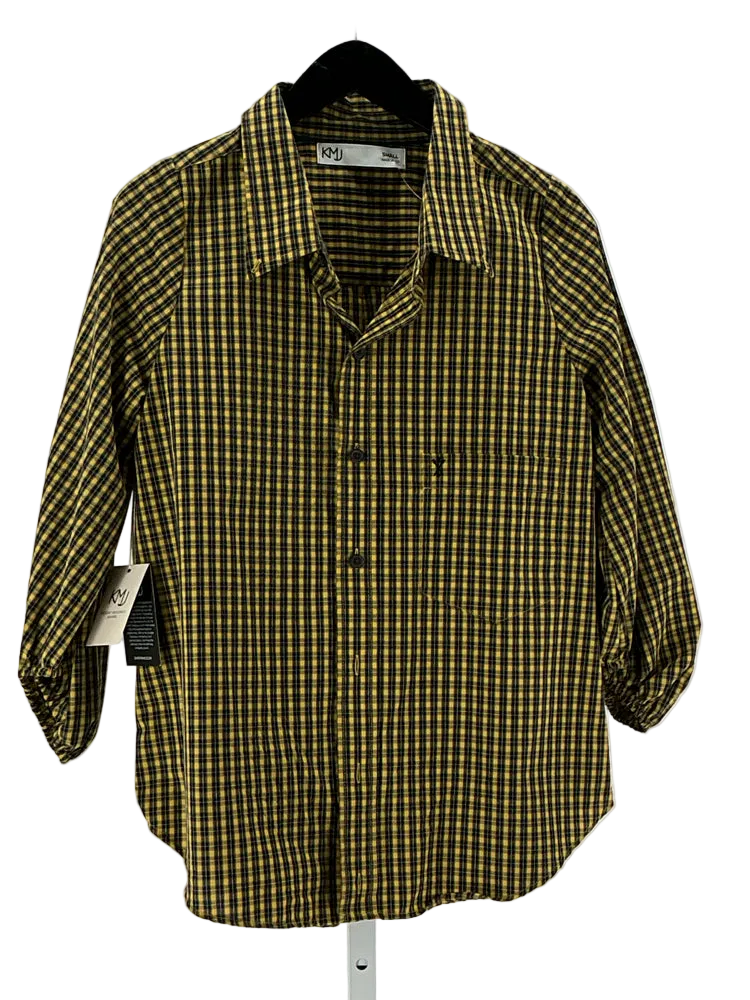 KMJ Size S Yellow & Navy Shirt