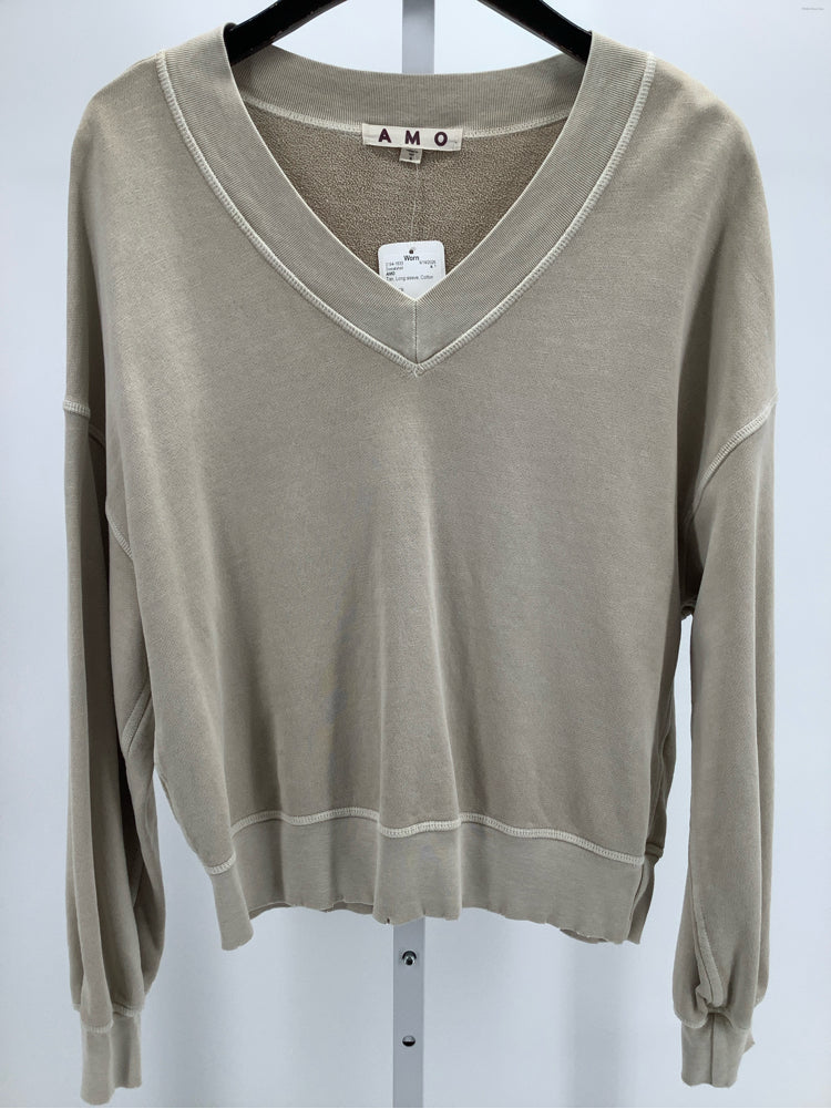 AMO Size S Tan Sweatshirt