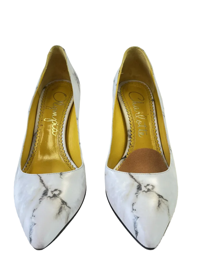 Charlotte Olympia Shoe Size 6 Gray & Black Heels