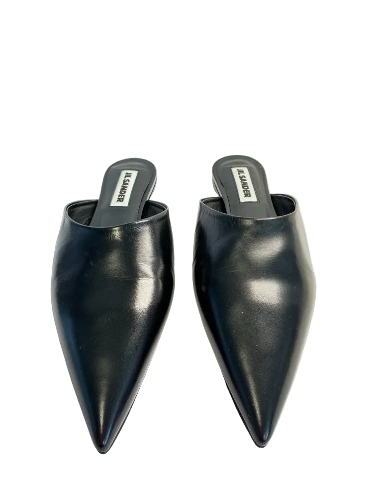 Jill Sander Shoe Size 7.5 Black Mules