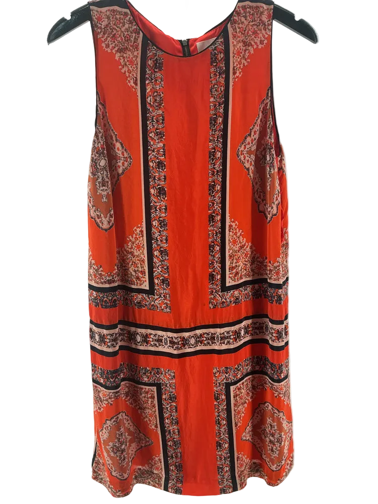 Maeve Size 8 Orange Multi Dress