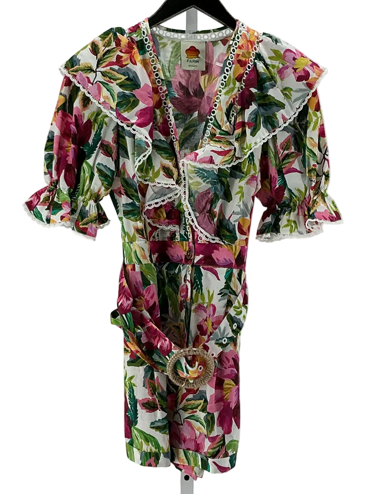 Farm Rio Size S Pink multi Romper