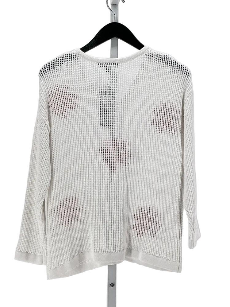 Picadilly Size XS White & Pink Sweater