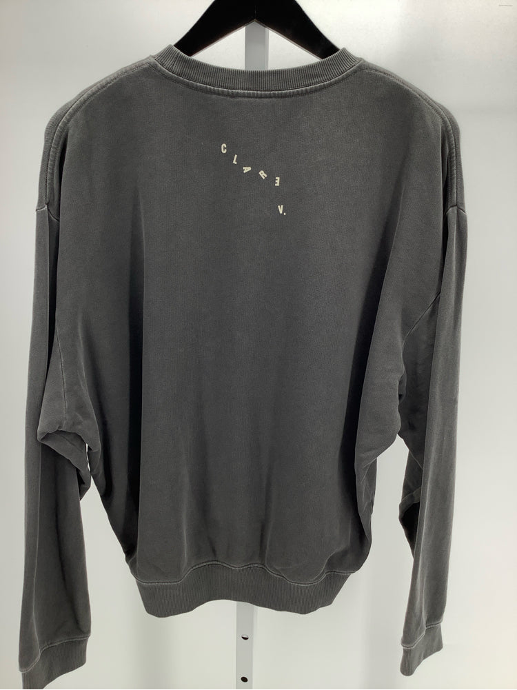 Clare V. Size S Gray & Cream Sweatshirt